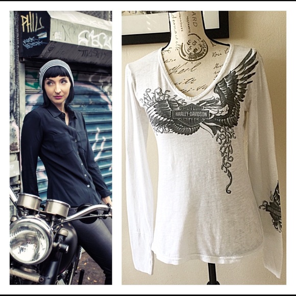 Harley-Davidson Tops - Biker Chic! Authentic Harley Davidson Tee Medium